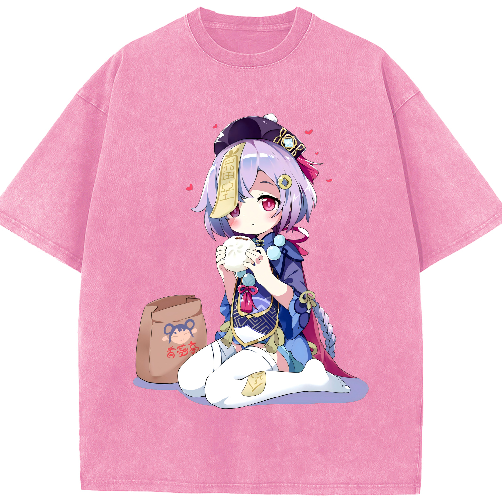 げんし神 七七 なな  genshin Nana 綿100% ヴィンテージ風 半袖Tシャツ（フロントプリント）